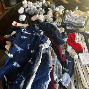 Print Kids Footie newborn clothes lot